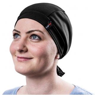 Hairtex Stallmütze mit Bändern - schwarz