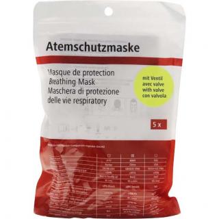Atemschutzmaske FFP2 mit Ventil (5 Stk) #1
