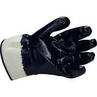 Nitril-Handschuh blau mit Stulpe #2