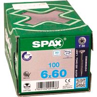 Spanplattenschr. Senkk. Torx TG A2 6x60mm 100 Stk