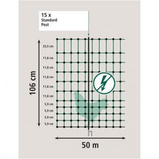 Geflügelnetz grün 50 m, 106 cm Doppelspitze o. el #4