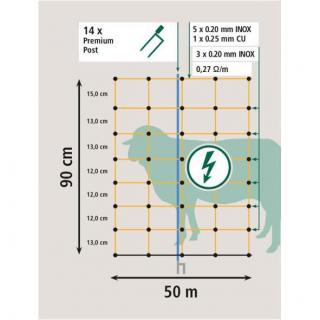 Ovinet Premium Schafnetz Doppelspitze 90 cm, 50 m #3