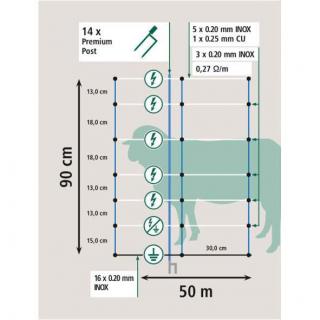 AKO TitanNet Premium Plus Doppelspitze 90 cm, 50 m #7