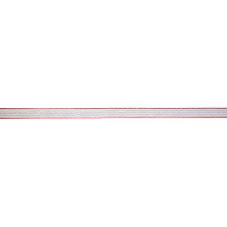 Kunststoffband 20 mm (200 m) weiß/rot #2