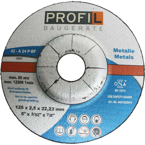 Profil Trennsch. für Metall 125 mm (25 Stk)