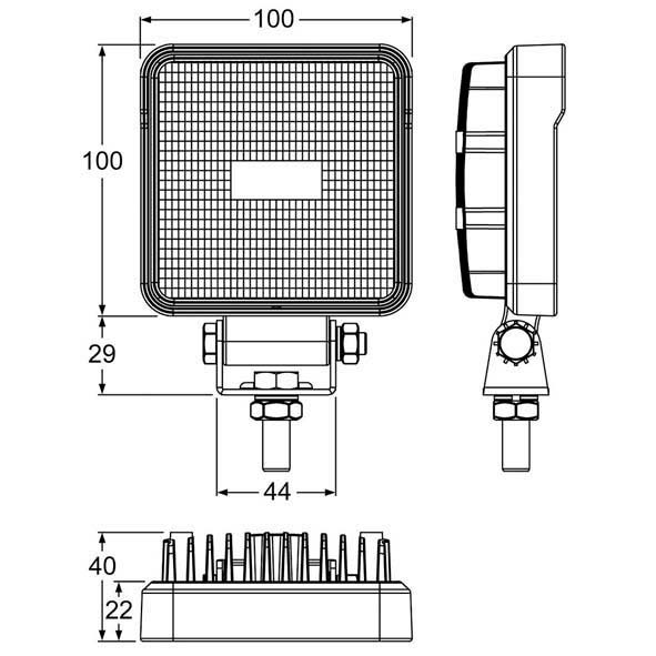 Arbeitsscheinwerfer Osram 25W 60° im Farmshop